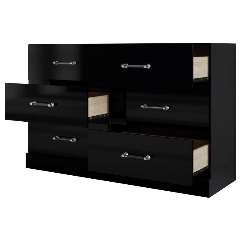 Beyaz Ahşap 6 Çekmeceli Modern Şifonyer - 121 cm - 299275