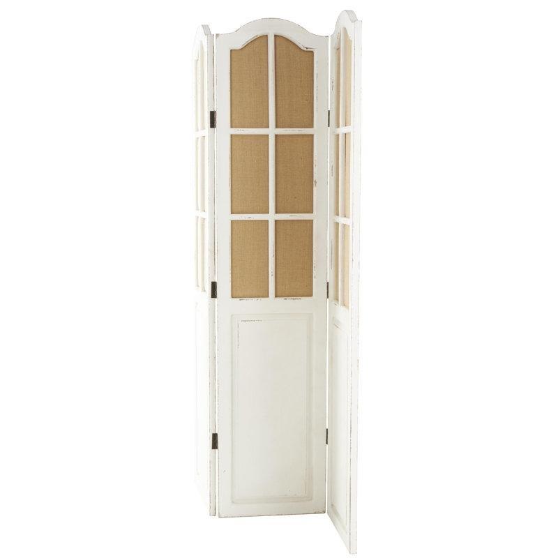 Beyaz Ahşap Katlanır 3 Panelli Paravan - 181x122x3 cm - 321515