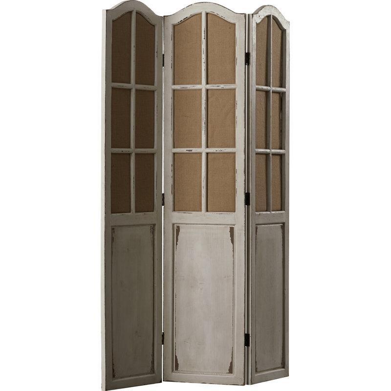 Beyaz Ahşap Katlanır 3 Panelli Paravan - 181x122x3 cm - 321515
