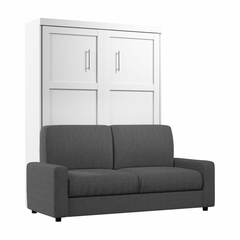 Beyaz Ahşap Koltuklu Duvar Yatağı - 264960