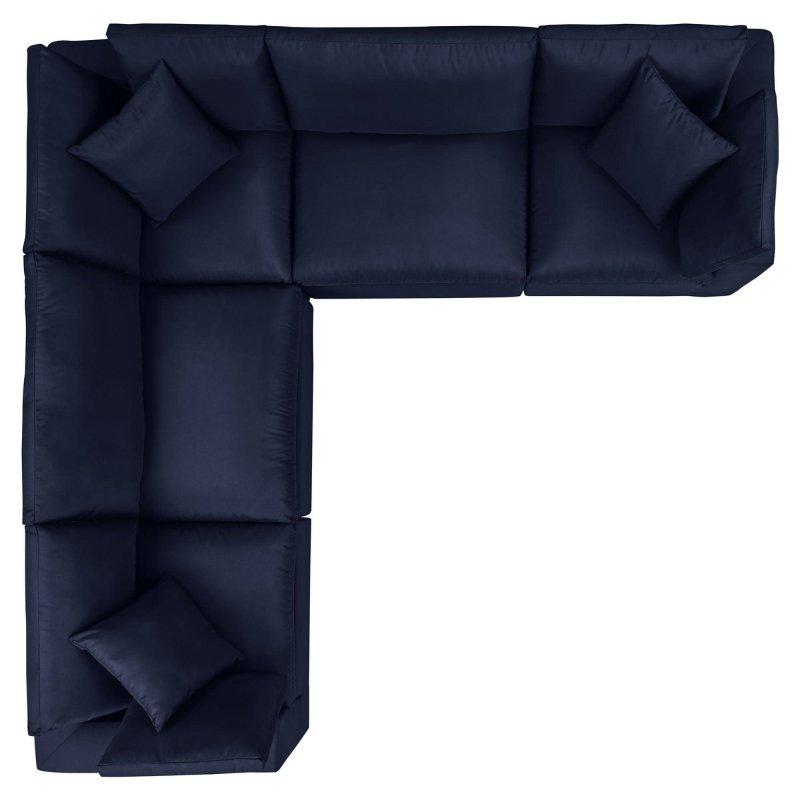Beyaz Alüminyum 5 Parça Minderli Köşe Bahçe Takımı - 275x275 cm - 270001