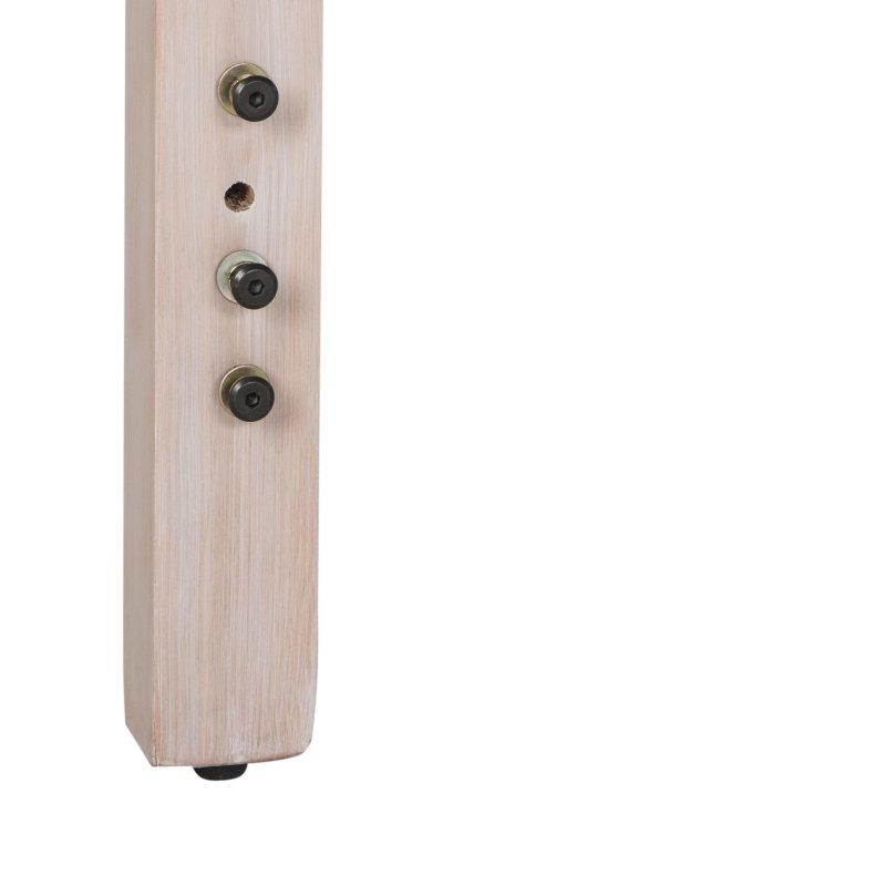 Beyaz Eskitme Rattan ve Ahşap Kafes Örgülü Yatak Başlığı - 141 cm - 334783