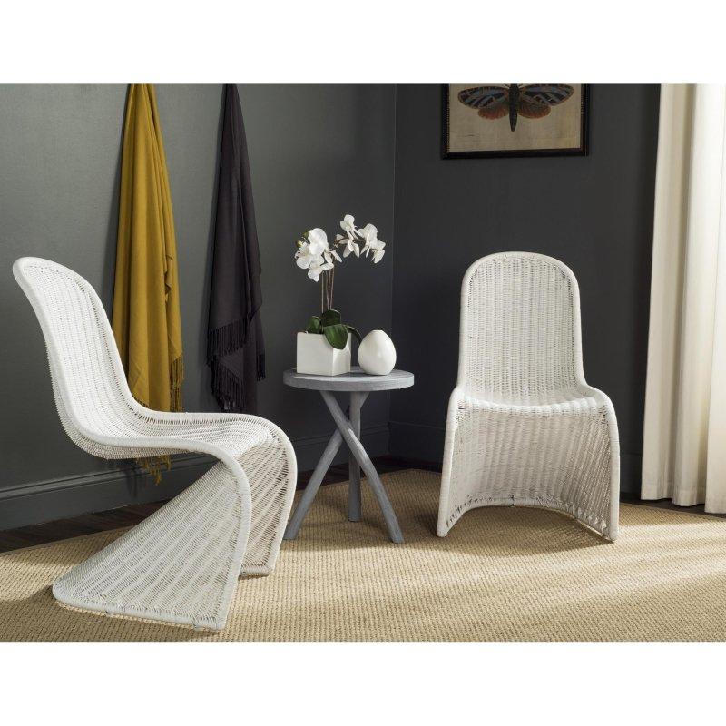 Beyaz Geometrik Dokuma 2li Set Rattan Sandalye - 49x67x89 cm - 252817 Beyaz Geometrik Dokuma 2li Set Rattan Sandalye - 49x67x89 cm - 252817