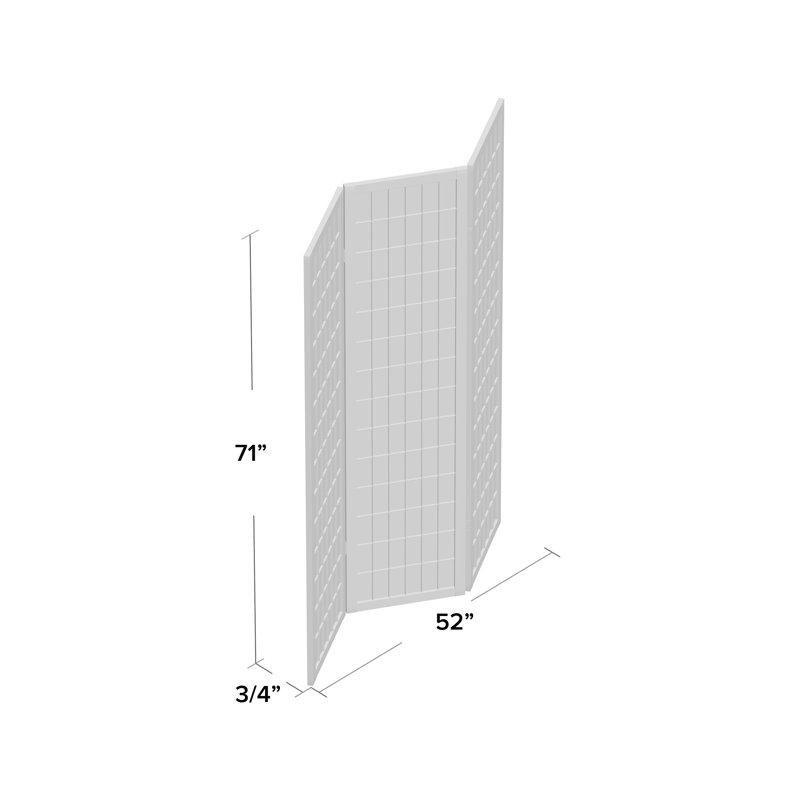 Beyaz Kiraz Çam Masif Ahşap Katlanır Paravan -179x133 cm - 321113
