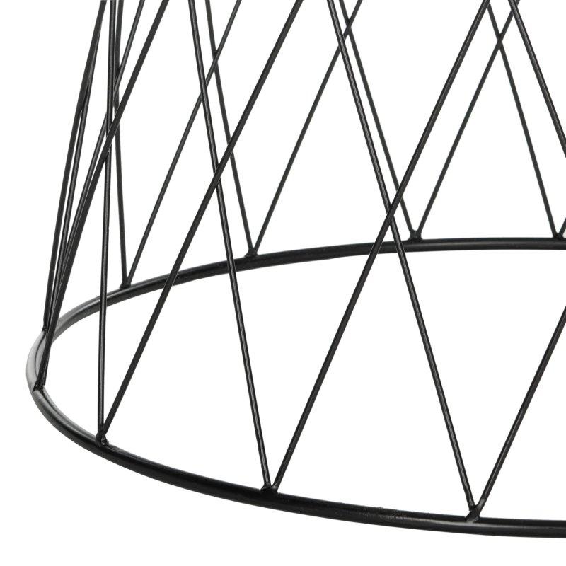 Beyaz Lake MDF Tablalı Siyah Metal Ayaklı Yüzyıl Ortası Tasarım Yuvarlak Orta Sehpa - 81x46 cm - 240958