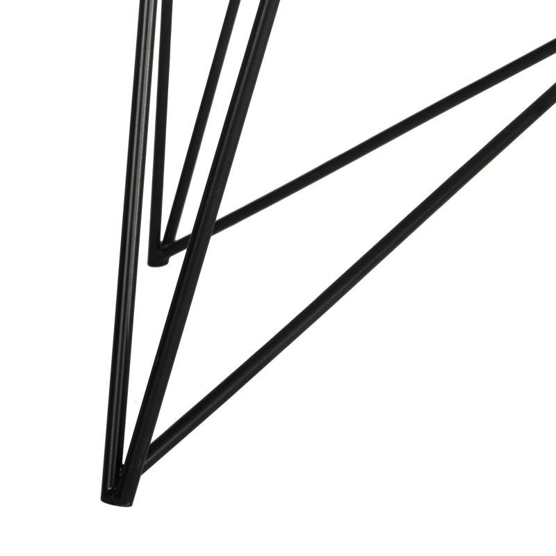Beyaz Lake MDF ve Demir Geometrik Ayaklı Yuvarlak Orta Sehpa - 86 cm - 241412
