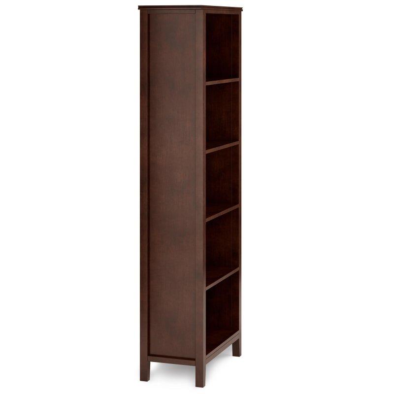 Beyaz Masif Ahşap 5 Raflı Kitaplık - 183x67 cm - 313292
