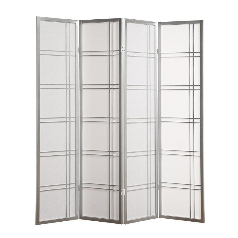 Beyaz Masif Ahşap Katlanır Paravan - 181x181 cm - 321465