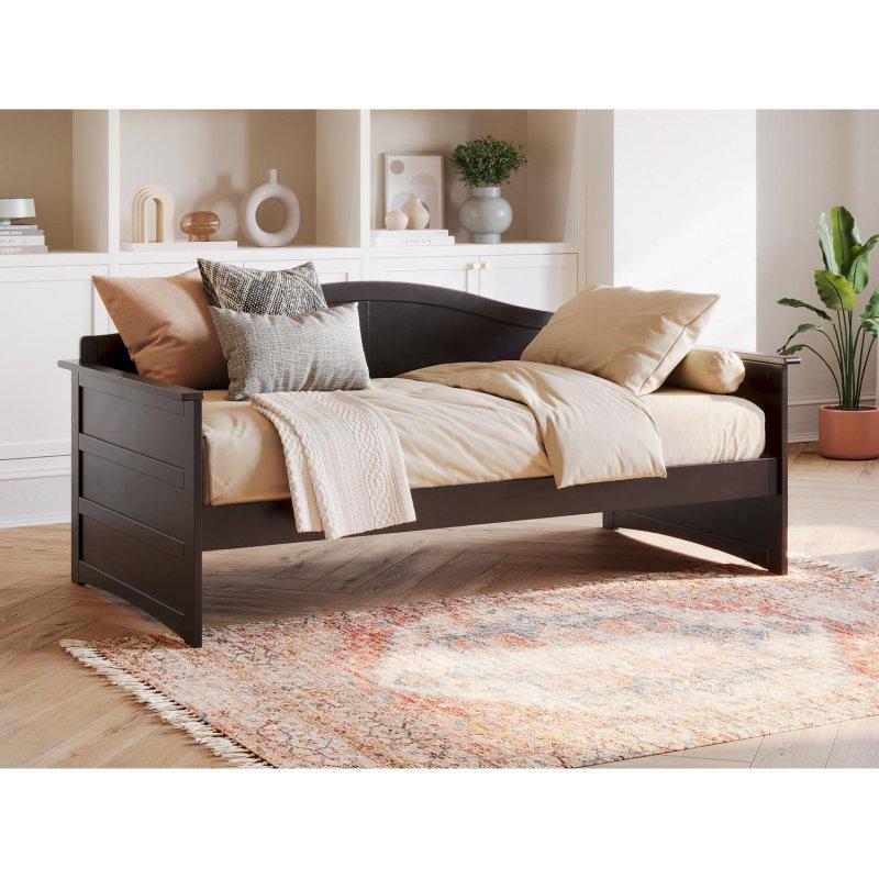 Beyaz Masif Ahşap Latalı Tek Kişilik Daybed Karyola - 330081 Beyaz Masif Ahşap Latalı Tek Kişilik Daybed Karyola - 330081