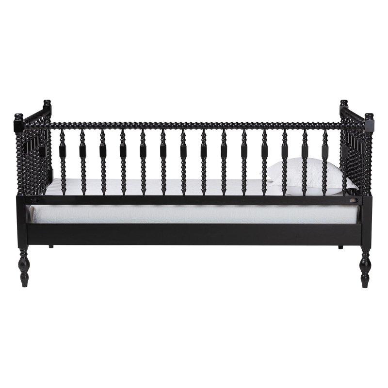 Beyaz Masif Ahşap Torna Ayaklı İğ Tasarımlı Daybed Karyola - 201x107 cm - 329988
