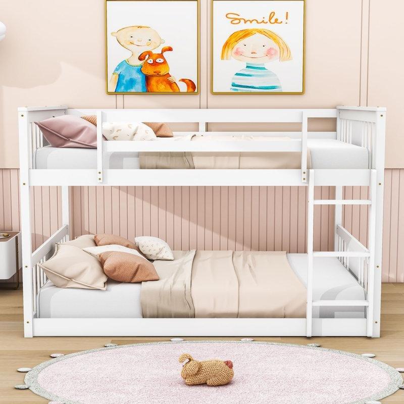 Beyaz Masif Ahşap ve MDF Korumalıklı Ranza - 246859