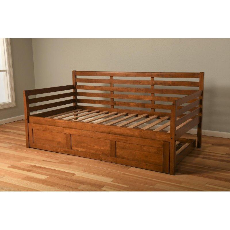 Beyaz Masif Ahşap Yavru Yataklı Daybed Karyola - 330586