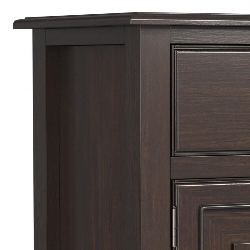 Beyaz Masif Çam Ağacı 3 Çekmeceli ve 3 Kapaklı Dolaplı Kitaplık - 130 cm - 315933