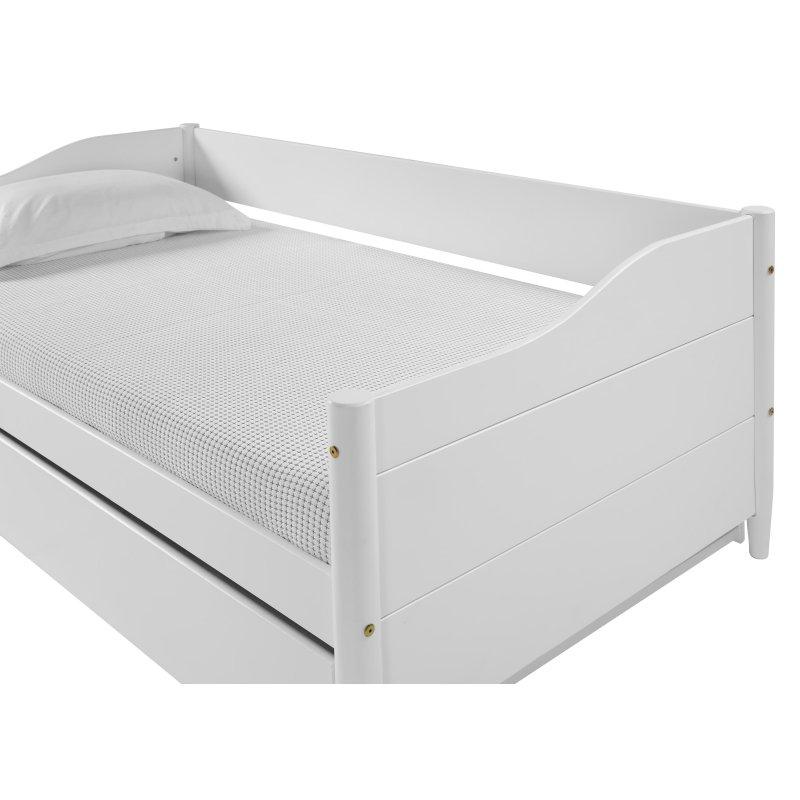 Beyaz Masif Çam Yavru Yataklı Daybed Karyola - 330205