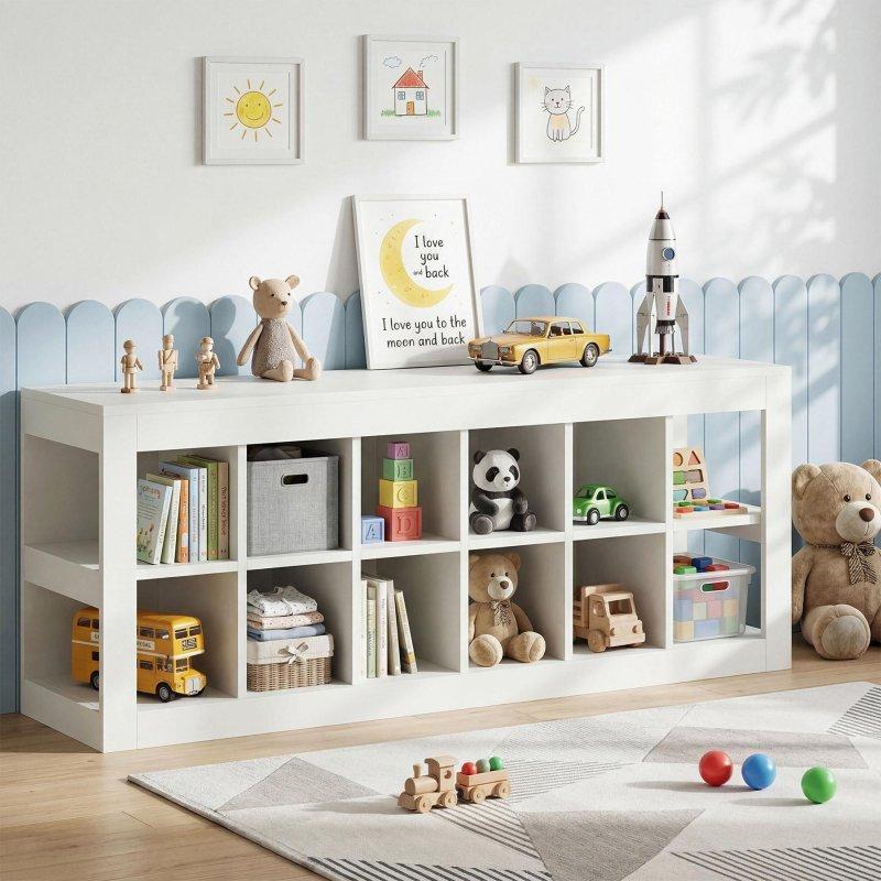Beyaz MDF 12 Küp Bölmeli Kitaplık - 133 cm - 313776 Beyaz MDF 12 Küp Bölmeli Kitaplık - 133 cm - 313776