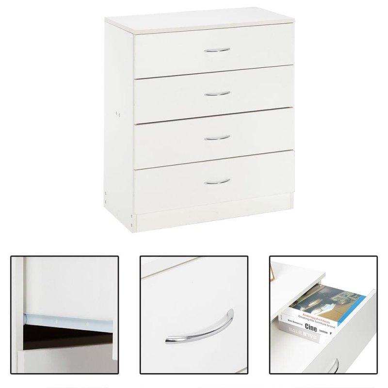 Beyaz MDF 4 Çekmeceli Modern Şifonyer - 311573