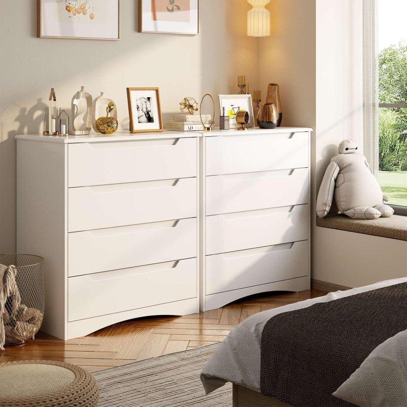 Beyaz MDF 6 Çekmeceli Metal Raylı Şifonyer - 73x41x111 cm - 295494