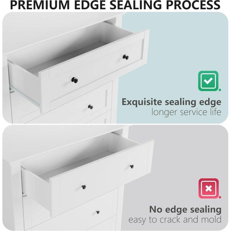 Beyaz MDF 6 Çekmeceli Modern Şifonyer - 295359