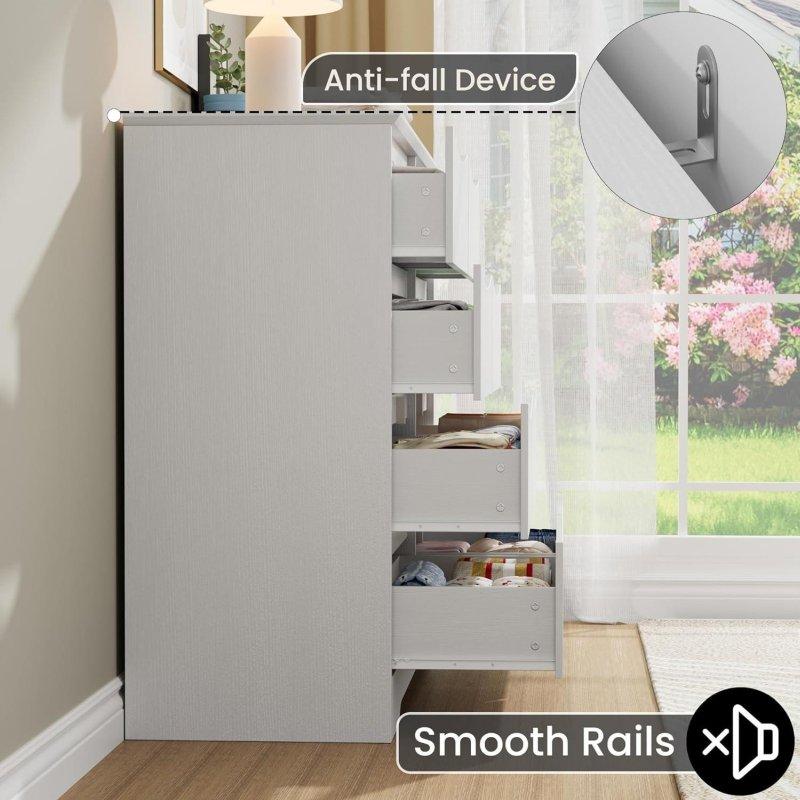 Beyaz MDF 8 Çekmeceli Modern Şifonyer - 302960