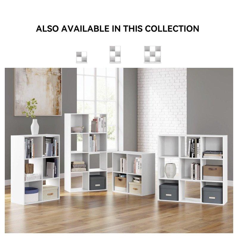 Beyaz MDF 8 Küplü Modern Kitaplık - 120x61 cm - 315086