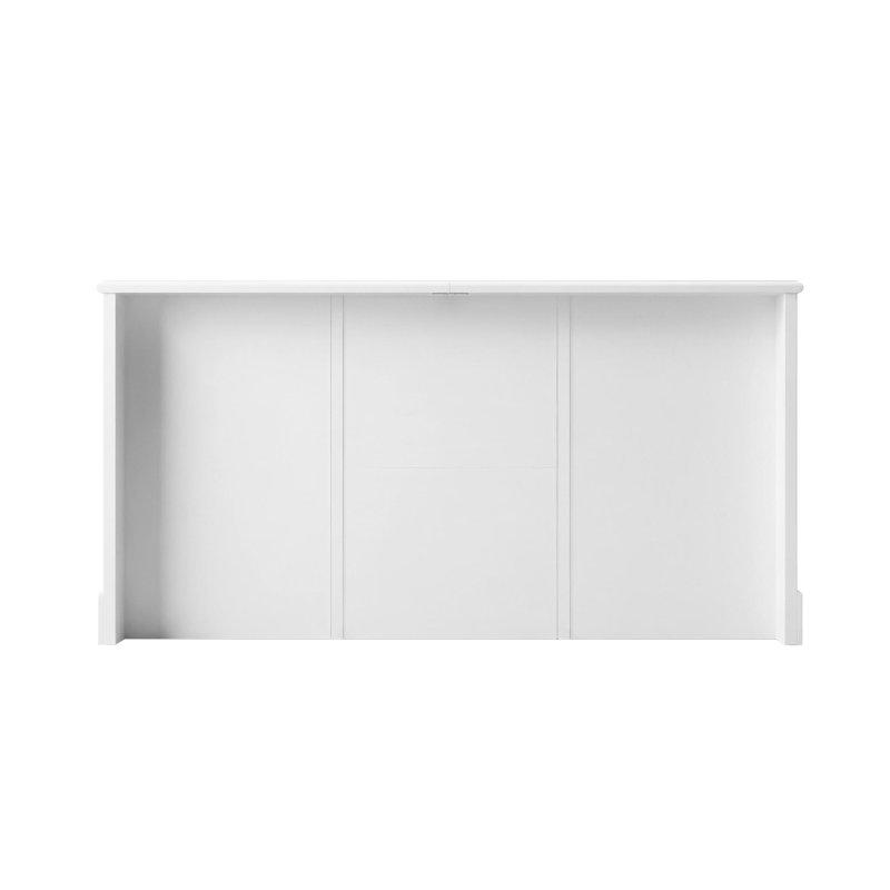 Beyaz MDF Cam Kapaklı Çekmeceli Kitaplık - 200 cm - 318239