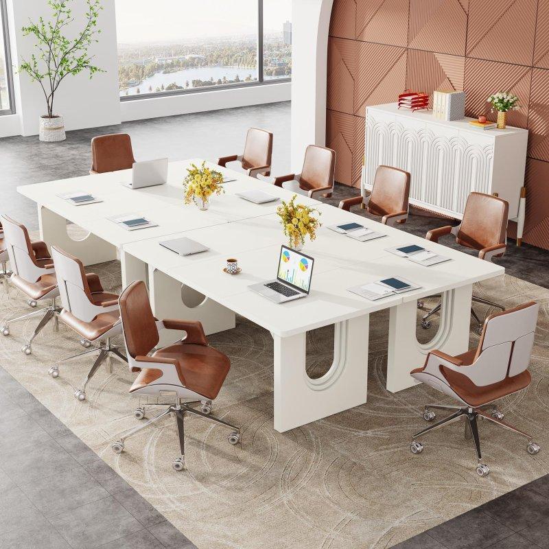 Beyaz MDF Geniş Dikdörtgen Ofis Masası - 180x78 cm - 327484
