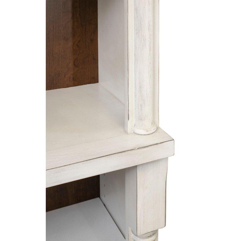 Beyaz MDF Kapaklı Rustik Kitaplık - 107x199x41 cm - 313437