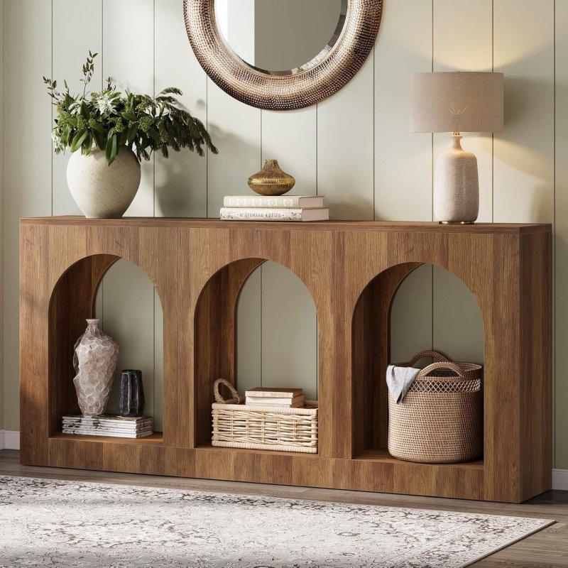 Beyaz MDF Kemerli Tasarım Dresuar - 181 cm - 331802