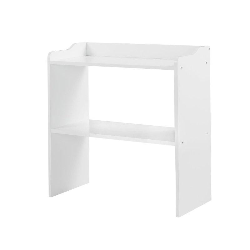 Beyaz MDF Kumaş Cepli Oyuncak Düzenleyici Montessori Kitaplık - 63x66x30 cm - 319212
