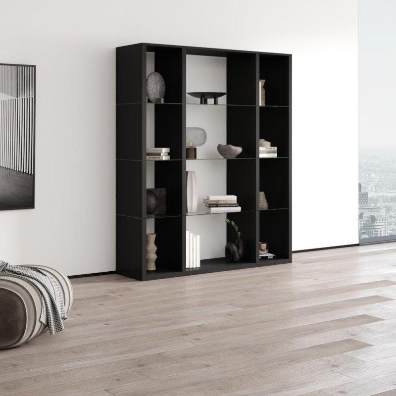 Beyaz MDF Mat 4 Raflı Ayaklı Kitaplık - 151x180 cm - 320001