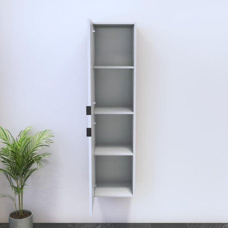 Beyaz MDF Mat Duvara Monte Kitaplık - 140 cm - 315213