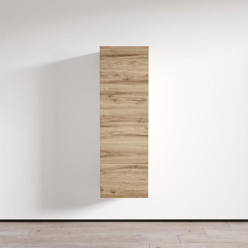Beyaz MDF Parlak Ön Yüzeyli Duvara Monte Kitaplık - 41x30x127 cm - 317267