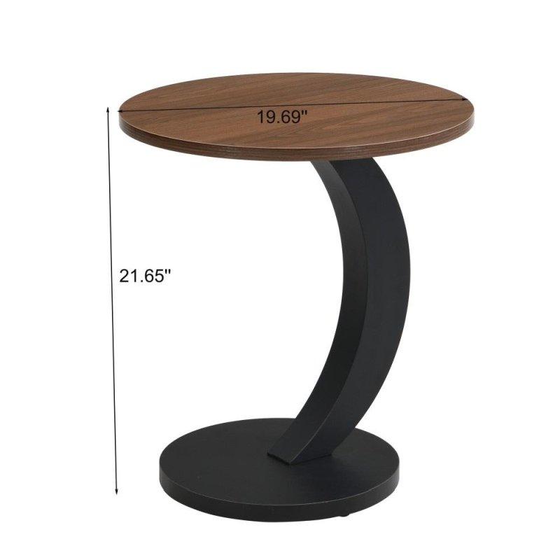 Beyaz MDF ve Gold Metal İkili Oval ve Yuvarlak Orta Sehpa Seti - 242677