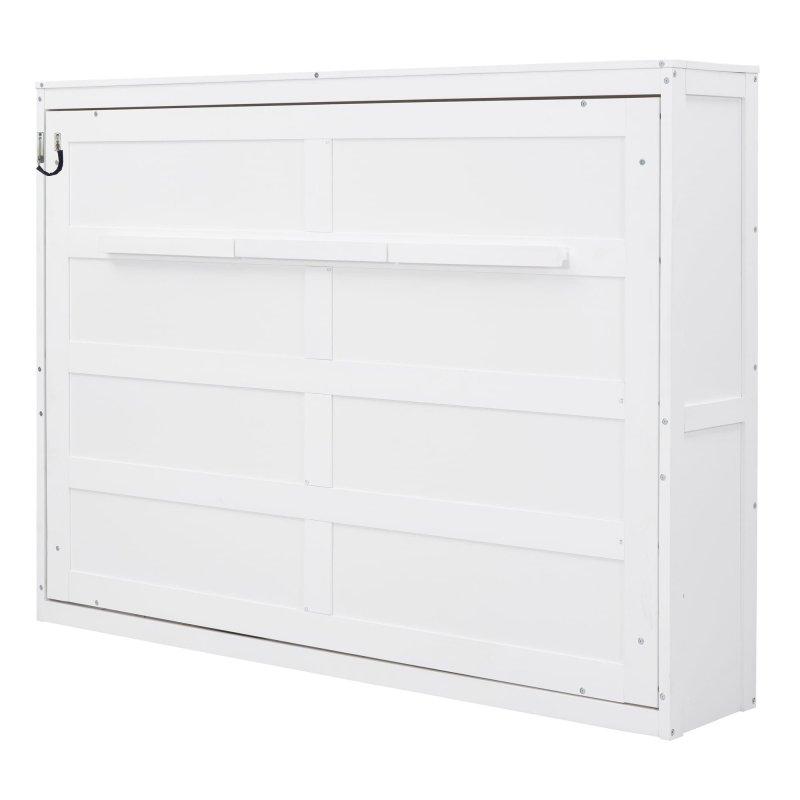 Beyaz MDF ve Kontrplak Latalı Queen Size Duvar Yatağı - 263372