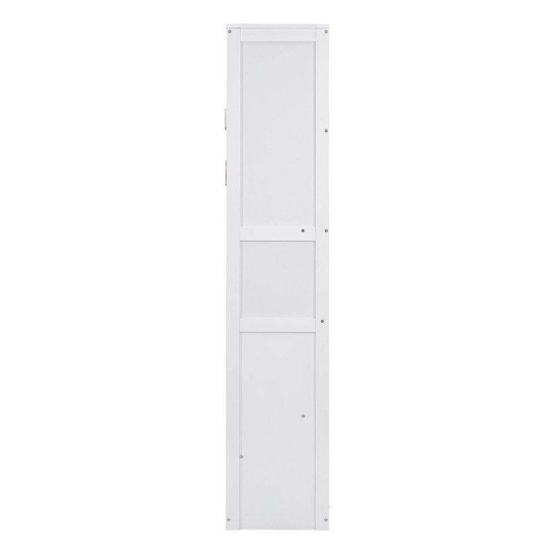 Beyaz MDF ve Kontrplak Raflı Duvar Yatağı - 172 cm - 266157