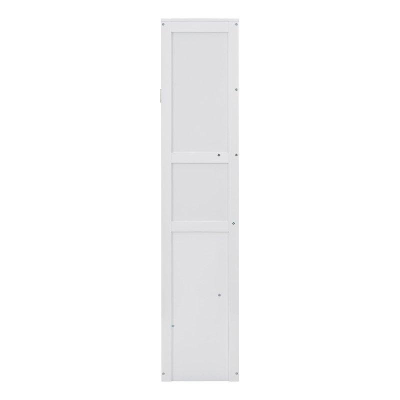 Beyaz MDF ve Kontrplak Raflı Kolay Açılır Mekanizmalı Duvar Yatağı - 156 cm - 261704