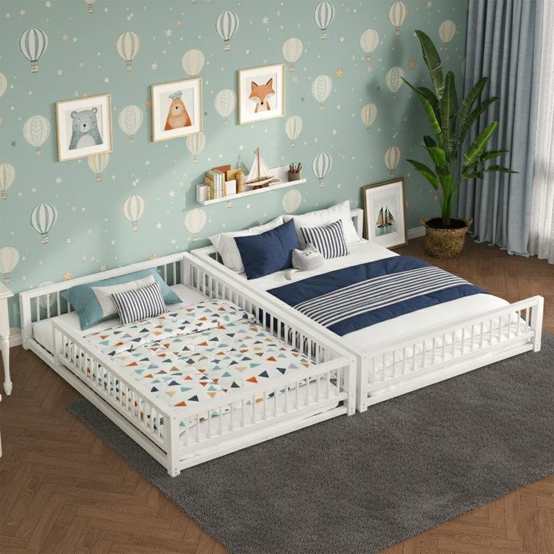 Beyaz Metal Ayrılabilen Full XL ve Queen Yataklı Ranza - 210x159x149 cm - 246535