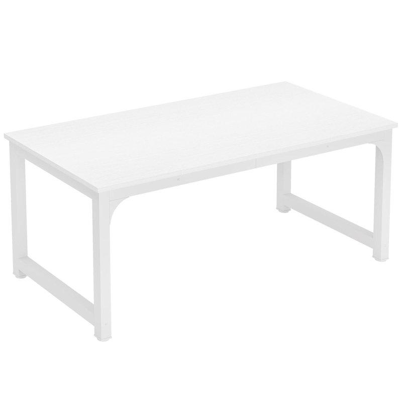 Beyaz Metal Çerçeveli Geniş Modern Ofis Masası - 181 cm - 326585