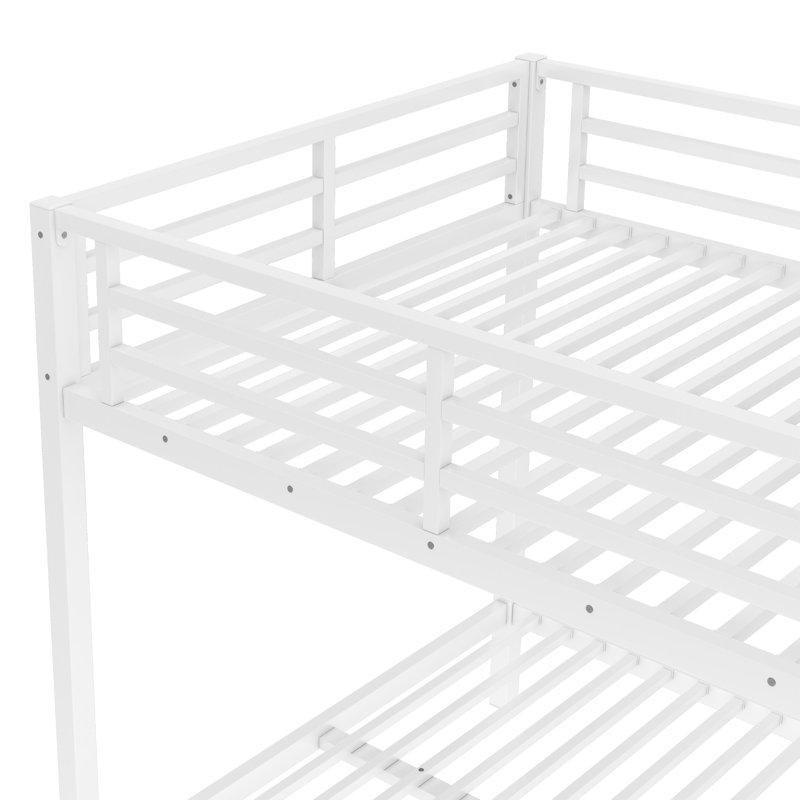Beyaz Metal Yatak Altı Depolama Alanlı Gürültü Önleyici Ranza - 144x197 cm - 247347