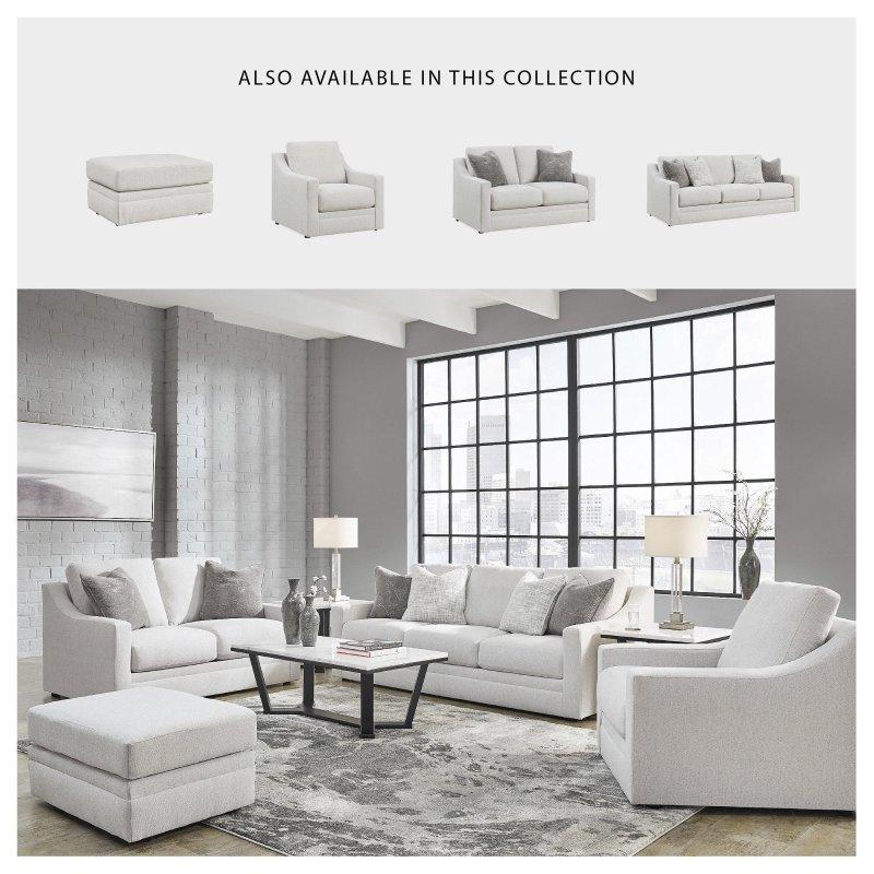 Beyaz Polyester Döşemeli 3 Kişilik Çıkarılabilir Minderli Bohem Koltuk - 224x102x94 cm - 280972