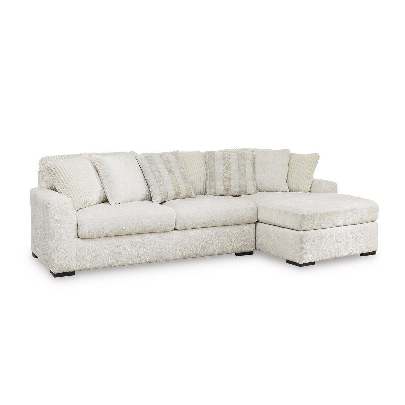 Beyaz Polyester Şezlonglu Köşe Koltuk - 308x166 cm - 260695