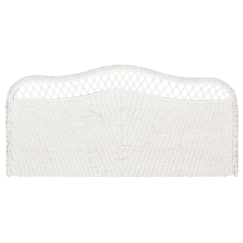 Beyaz Rattan Dokuma Çift Kişilik Yatak Başlığı - 334751