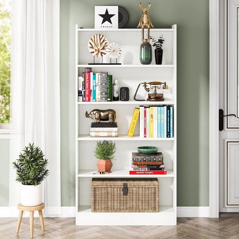 Beyaz Suntalam 6 Raflı Kapalı Sırtlı Kitaplık - 183 cm - 315827
