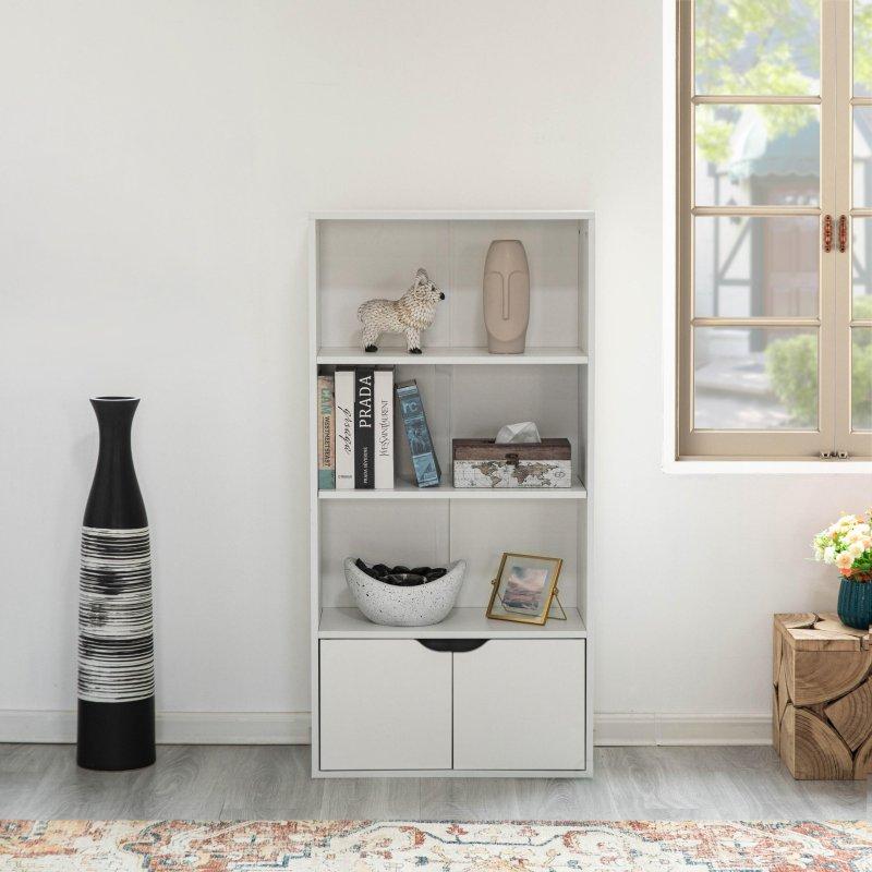 Beyaz Suntalam Kapaklı 4 Raflı Kitaplık - 315338