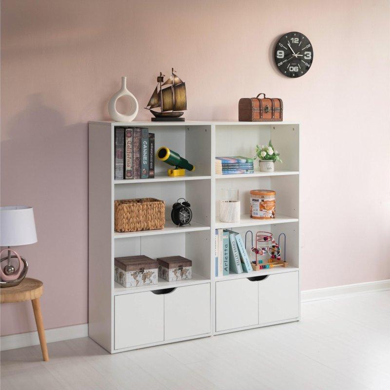 Beyaz Suntalam Kapaklı 4 Raflı Kitaplık - 315338
