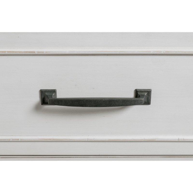 Beyaz ve Gri Çam Ağacı 7 Çekmeceli Şifonyer - 161x112x44 cm - 302279