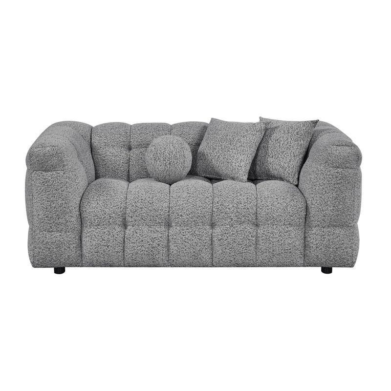 Bukle Kumaş Kapitoneli Modern Bohem Koltuk Takımı - 286824