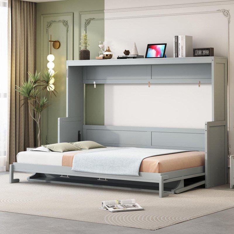 Çam Ağacı ve MDF Masalı Hidrolik Mekanizmalı Duvar Yatağı Queen Boy - 264340