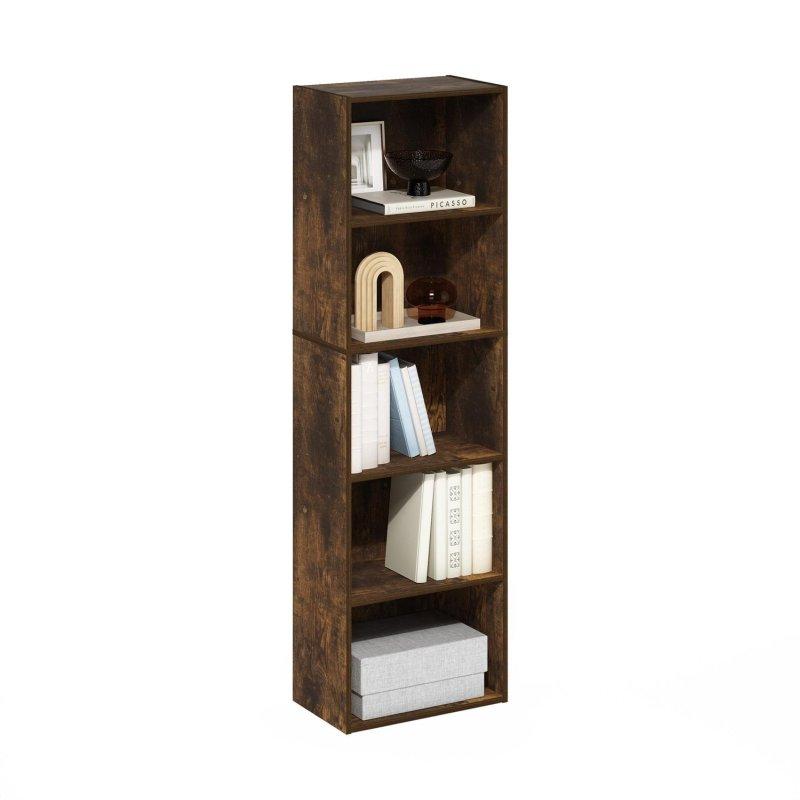 Çam Ahşap 5 Raflı Rustik Kitaplık - 133 cm - 314661