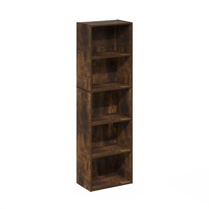 Çam Ahşap 5 Raflı Rustik Kitaplık - 133 cm - 314661